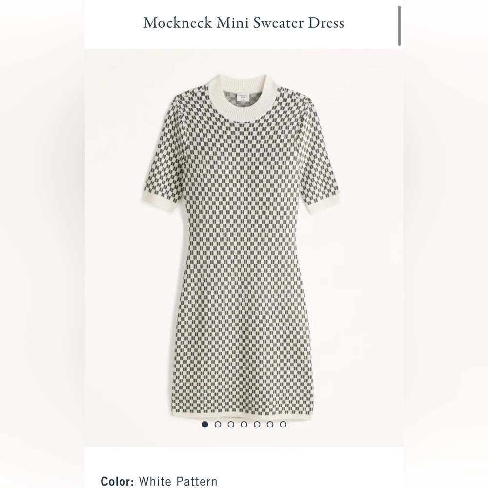 Mock neck sweater dress